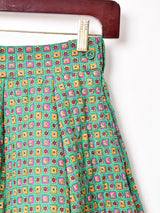 【3色展開】 総柄 キルティング サーキュラースカート