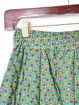 【3色展開】 総柄 キルティング サーキュラースカート