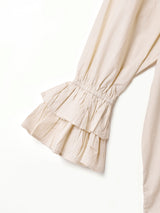 【2色展開】Emerald Motel  レースアップ 長袖 パイレーツブラウス