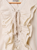 【2色展開】Emerald Motel  レースアップ 長袖 パイレーツブラウス