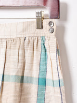アメリカ製 チェック リネンスカート