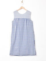 チェック スリーブレスワンピース