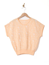 総柄 サマーニットトップス