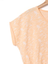 総柄 サマーニットトップス