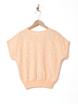 総柄 サマーニットトップス