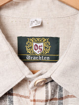 チェック 長袖 チロルシャツ