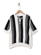 ストライプ サマーニットトップス