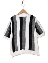 ストライプ サマーニットトップス