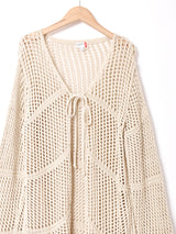 クロシェ ロングカーディガン