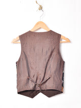 刺繍入り レザーベスト