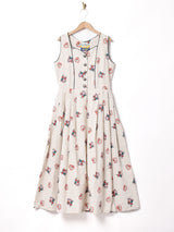 Emerald Motel 総柄 スリーブレスチロリアンワンピース