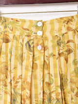 花柄 フロントボタンスカート