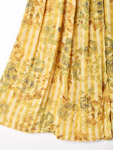 花柄 フロントボタンスカート