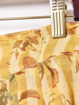 花柄 フロントボタンスカート