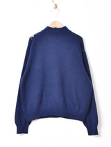 イタリア製 ダイヤ柄 ハイネックセーター