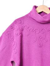 テープデザイン タートルネックセーター