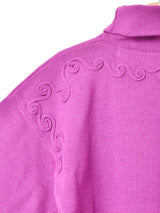 テープデザイン タートルネックセーター