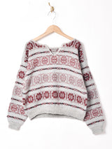 総柄 織り トップス