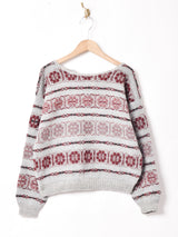 総柄 織り トップス