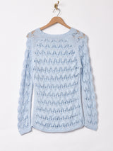 透かし編みセーター