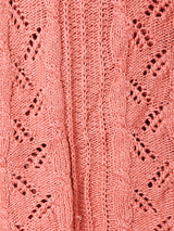 透かし編み 半袖セーター