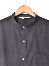 【3色展開】Backers ピーチスキン バンドカラー半袖シャツ