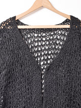 5分袖 クロシェカーディガン