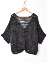 5分袖 クロシェカーディガン