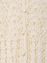 パールビーズ クロシェカーディガン