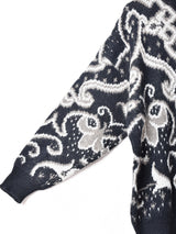 総柄 ハイネックセーター