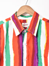 Backers マルチストライプ 半袖シャツ