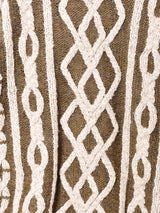 2カラー ケーブルセーター