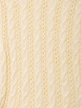 ケーブル編み 半袖セーター