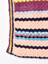 マルチボーダー クロシェニットべスト