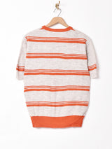 ボーダー 半袖セーター