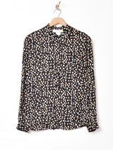 スクエア柄 長袖シアーシャツ