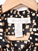 スクエア柄 長袖シアーシャツ