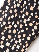 スクエア柄 長袖シアーシャツ