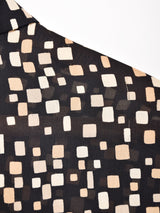 スクエア柄 長袖シアーシャツ