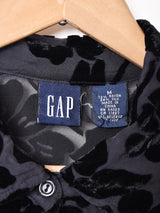 GAP フロッキープリント 花柄 長袖 シアーシャツ