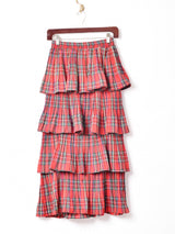 【2色展開】Meridian チェック ラッフルスカート