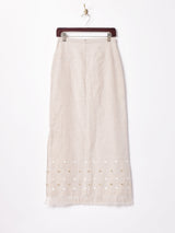 フリンジリネンスカート