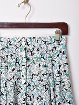 総柄 フロントオープンスカート