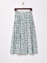 総柄 フロントオープンスカート