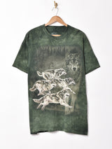 アメリカ製 THE MOUNTAIN オオカミ プリントTシャツ