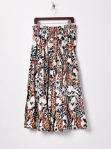 総柄 ティアードスカート