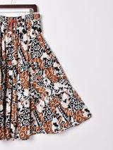 総柄 ティアードスカート