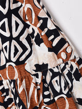 総柄 ティアードスカート