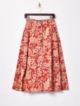 花柄 フレアスカート