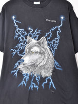 オオカミ 両面プリント Tシャツ